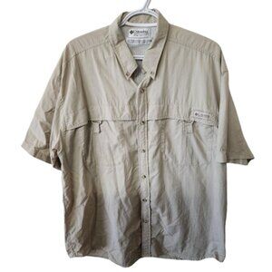 Columbia PFG Vented Fishing Shirt - Tan - Fits M/L